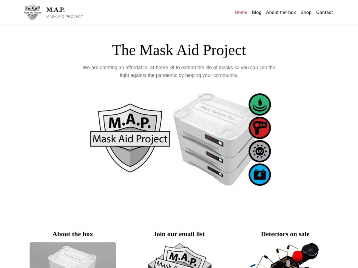 Mask Aid Project website